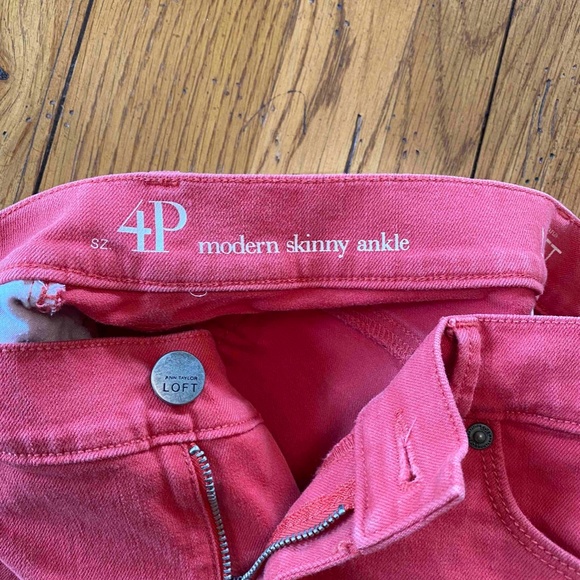 Women's Petite 4P Modern Skinny. Salmon color - Picture 5 of 7